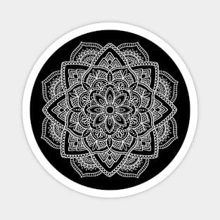 Floral Mandala Illustration - Dark Magnet